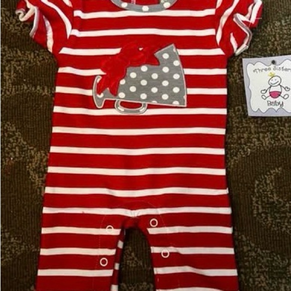 Adorable Red Striped Bodysuit for Kids